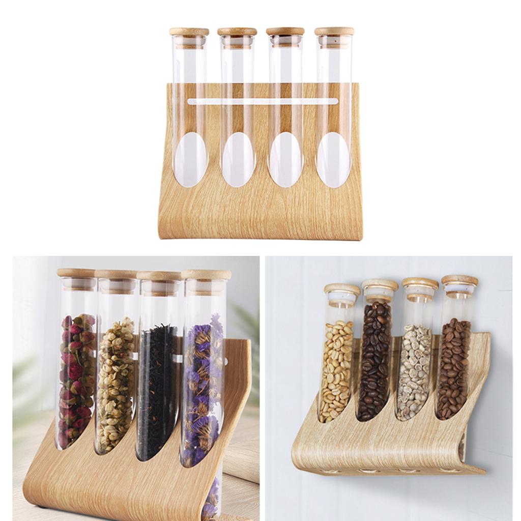 Coffee Tea & Company - Glass Tube Storage Rack Visible Glass