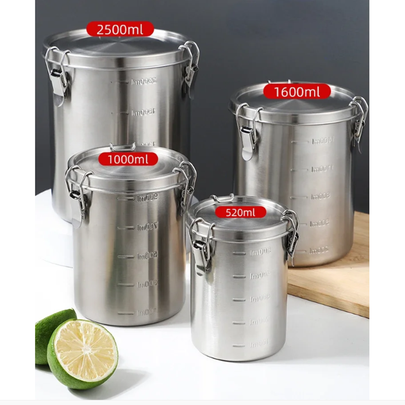 Coffee Tea Canister Set - Airtight Stainless Steel Coffee Canisters With