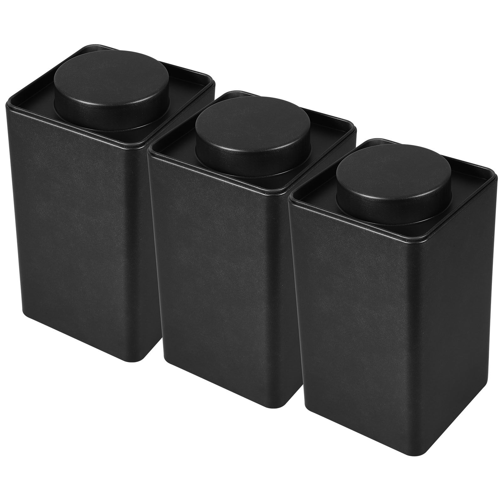 Coffee Tea Canister Set - 3Pcs Elegant Vintage Metal Tea Canister
