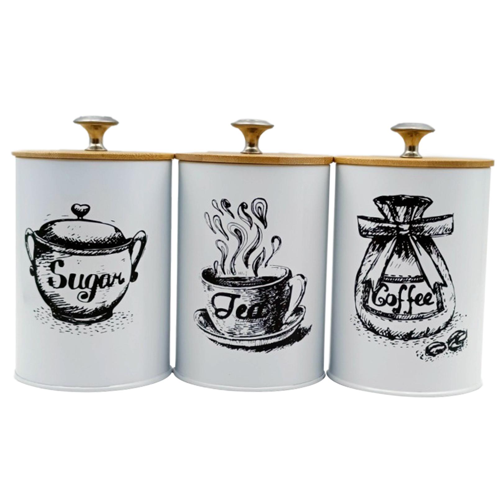 Coffee Tea Canister Set - Coffee Tea Sugar Jar Set Kitchen
