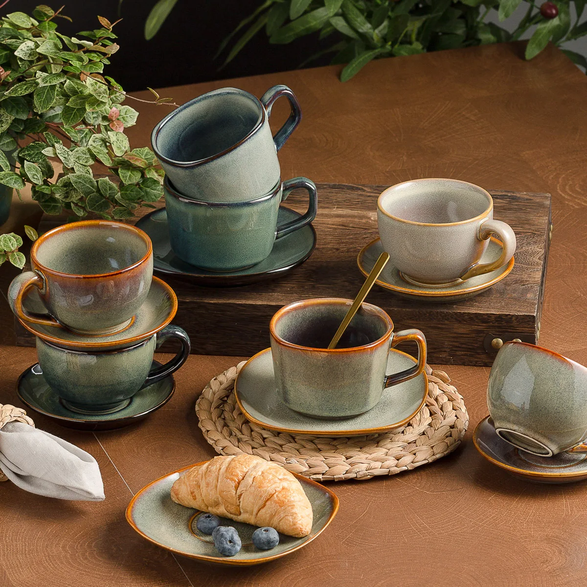 1PC 300ml Retro Ceramic Coffee - Coffee Tea Gardens ulasan dan harga