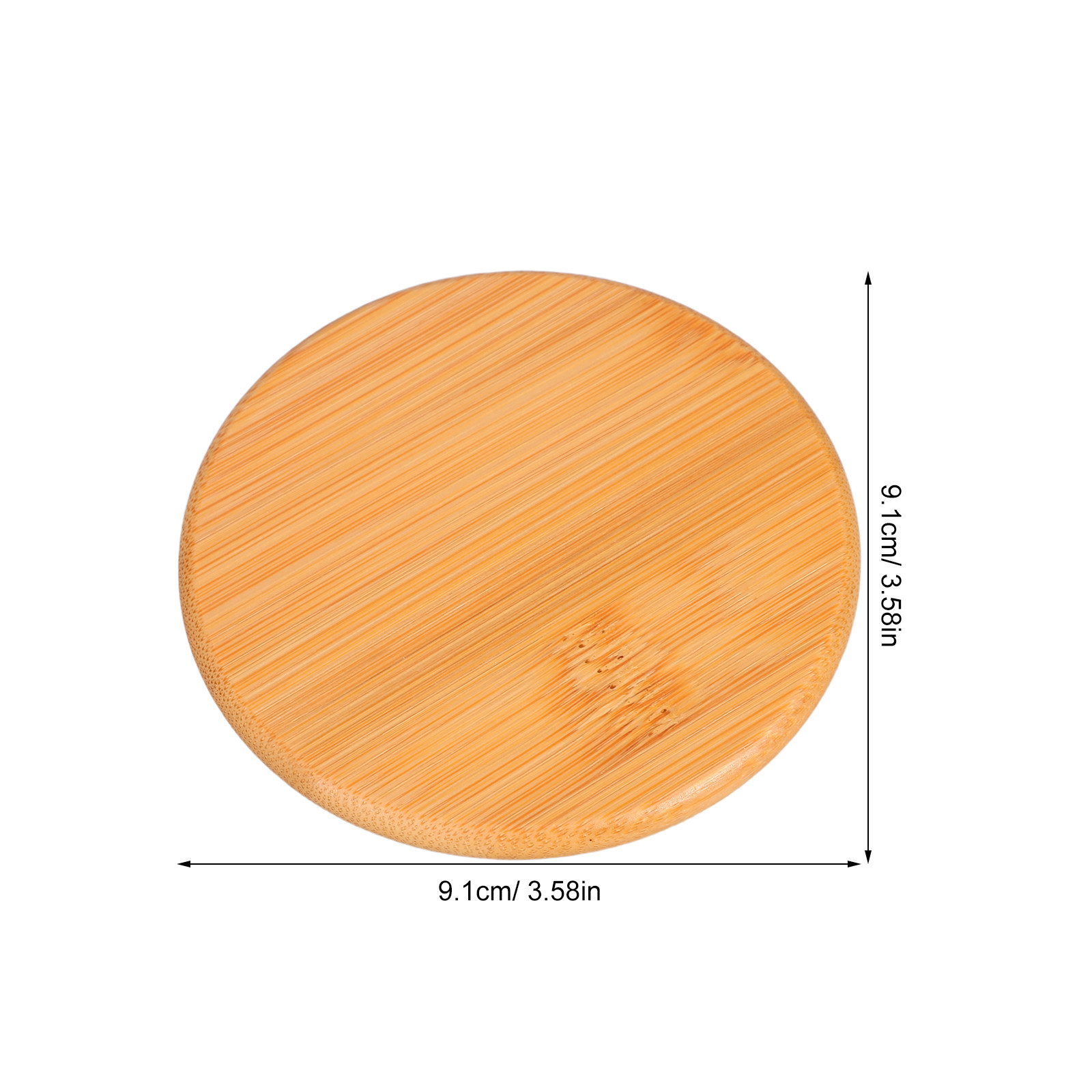 4Pcs Bamboo Cup Lids Round Uni - Coffee Tea Replacement ulasan dan harga
