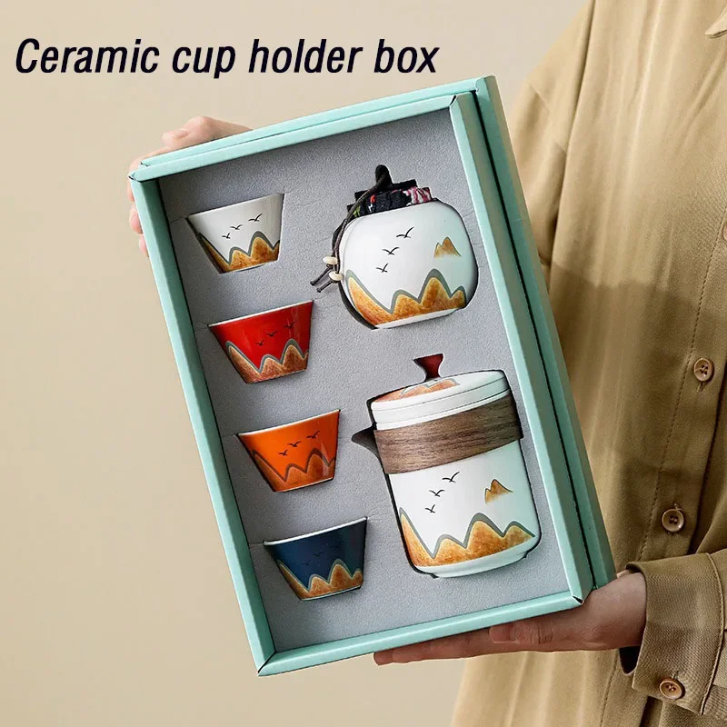 Gift Box,Chinese Style Ceramic - Coffee Tea Canister Set ulasan dan harga