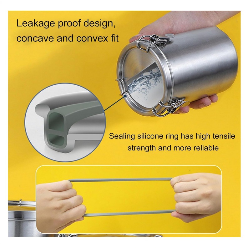 Airtight Stainless Steel Coffe - Coffee Tea Canister Set ulasan dan harga