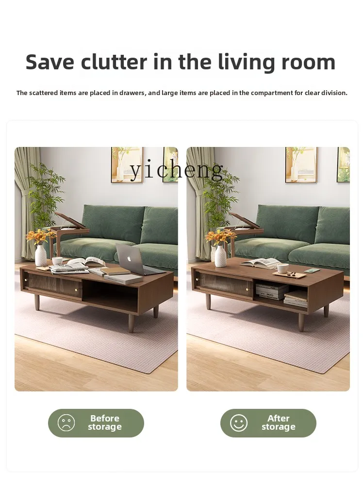 X5-18  solid wood coffee table - Coffee & Tea Ken'S House ulasan dan harga