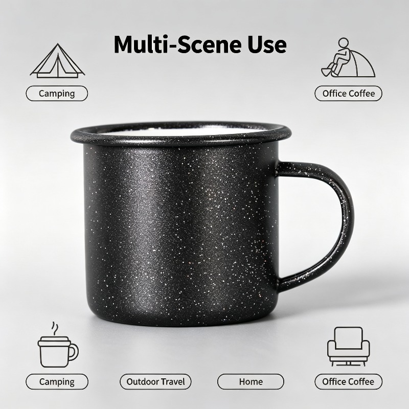 Vintage Enamel Mug with Star‑D - Coffee Tea Equipment ulasan dan harga