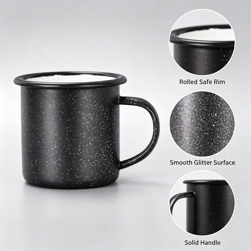 Vintage Enamel Mug with Star‑D - Coffee Tea Equipment ulasan dan harga