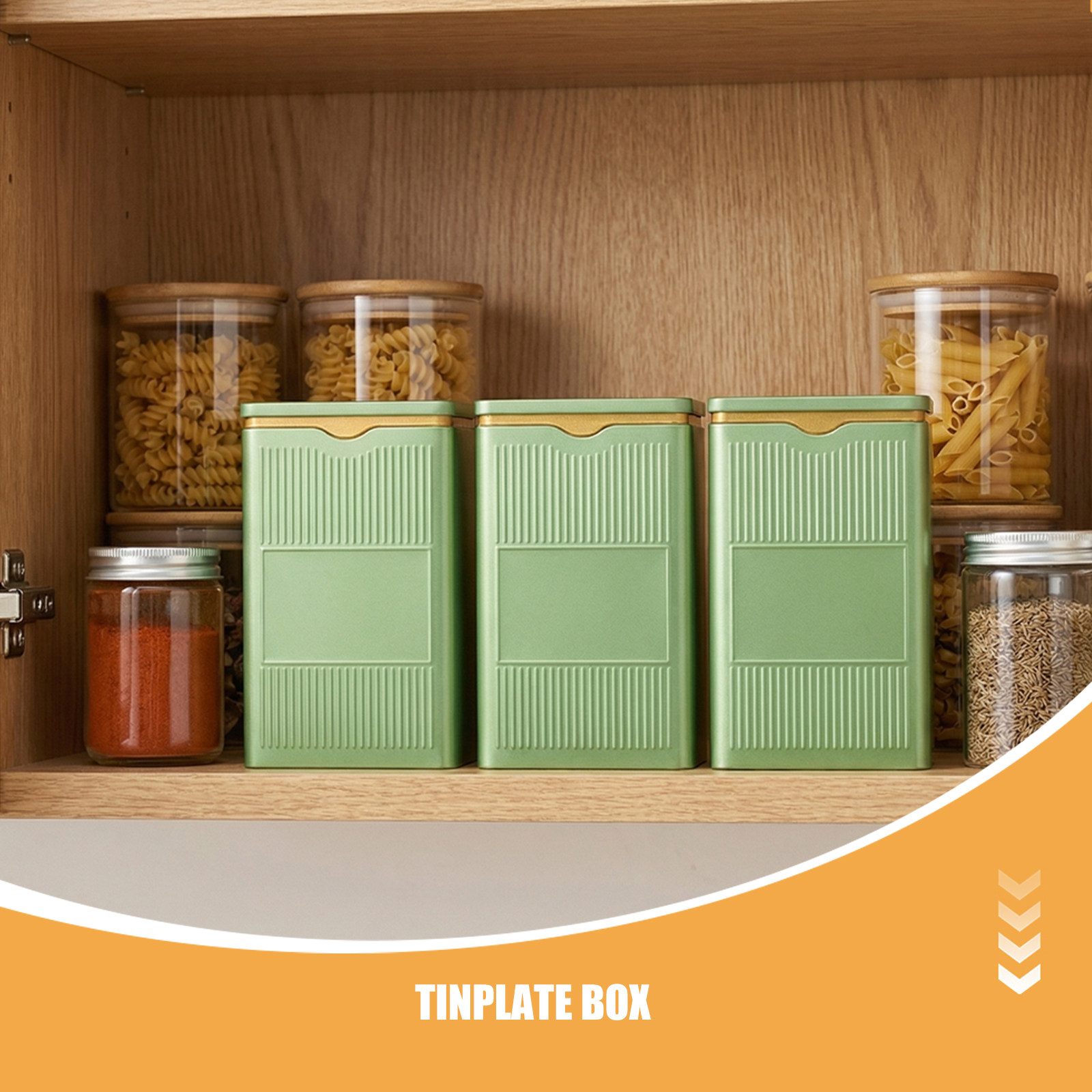 3Pcs Metal Tea Canister Set Ai - Coffee Tea Canister Set ulasan dan harga