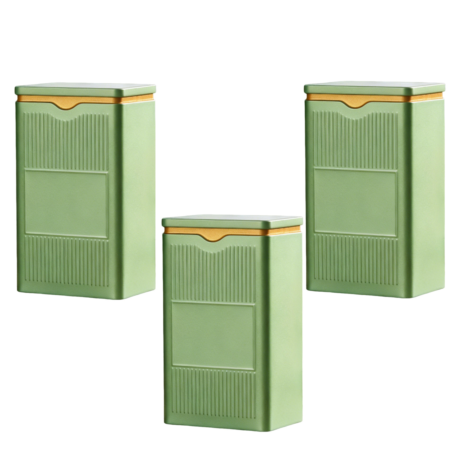 3Pcs Metal Tea Canister Set Ai - Coffee Tea Canister Set ulasan dan harga