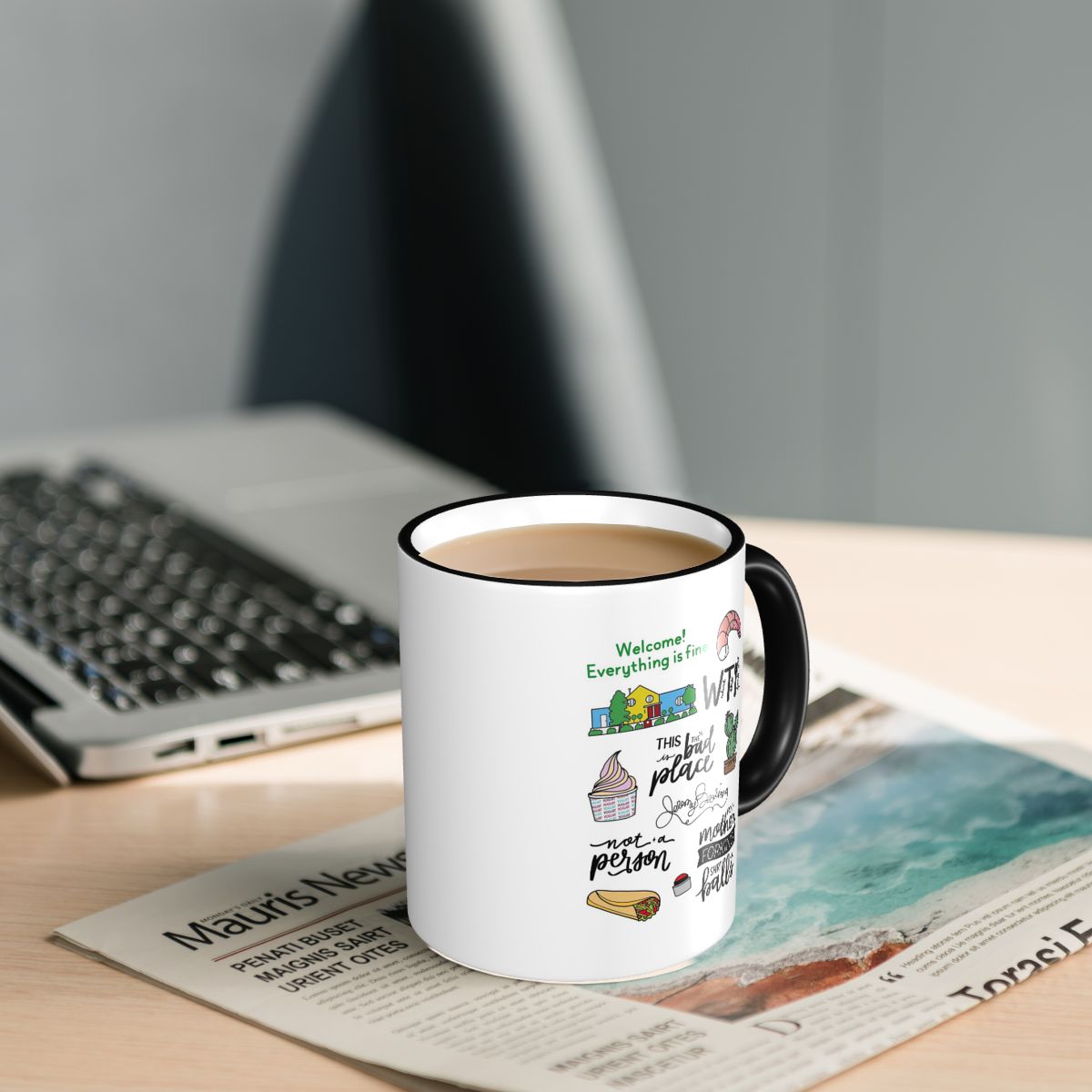 The Good Place TV Show Art Mug - Good Coffee Tea ulasan dan harga