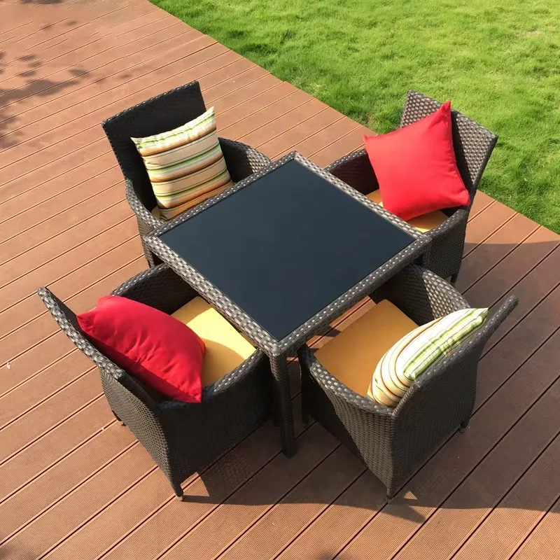 Outdoor Rattan Table and Chair - Coffee Tea Gardens ulasan dan harga