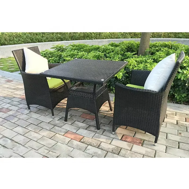 Outdoor Rattan Table and Chair - Coffee Tea Gardens ulasan dan harga