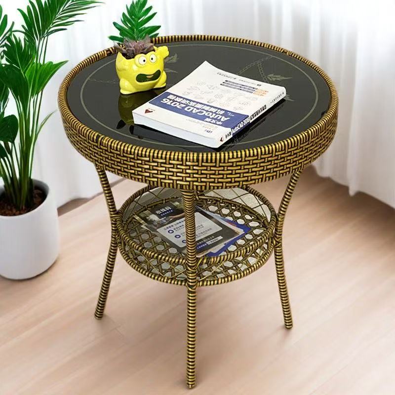 PE Rattan Coffee Table 2-Tier  - Coffee Tea Gardens ulasan dan harga