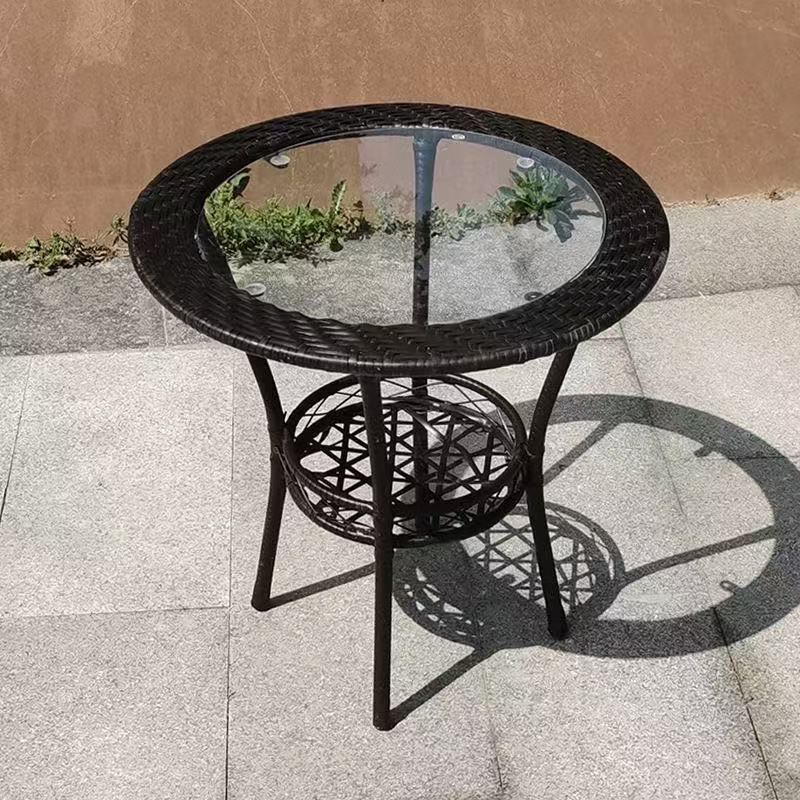 PE Rattan Coffee Table 2-Tier  - Coffee Tea Gardens ulasan dan harga