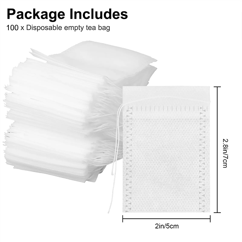 100PCS Disposable Teabags With - Coffee Tea Spices ulasan dan harga