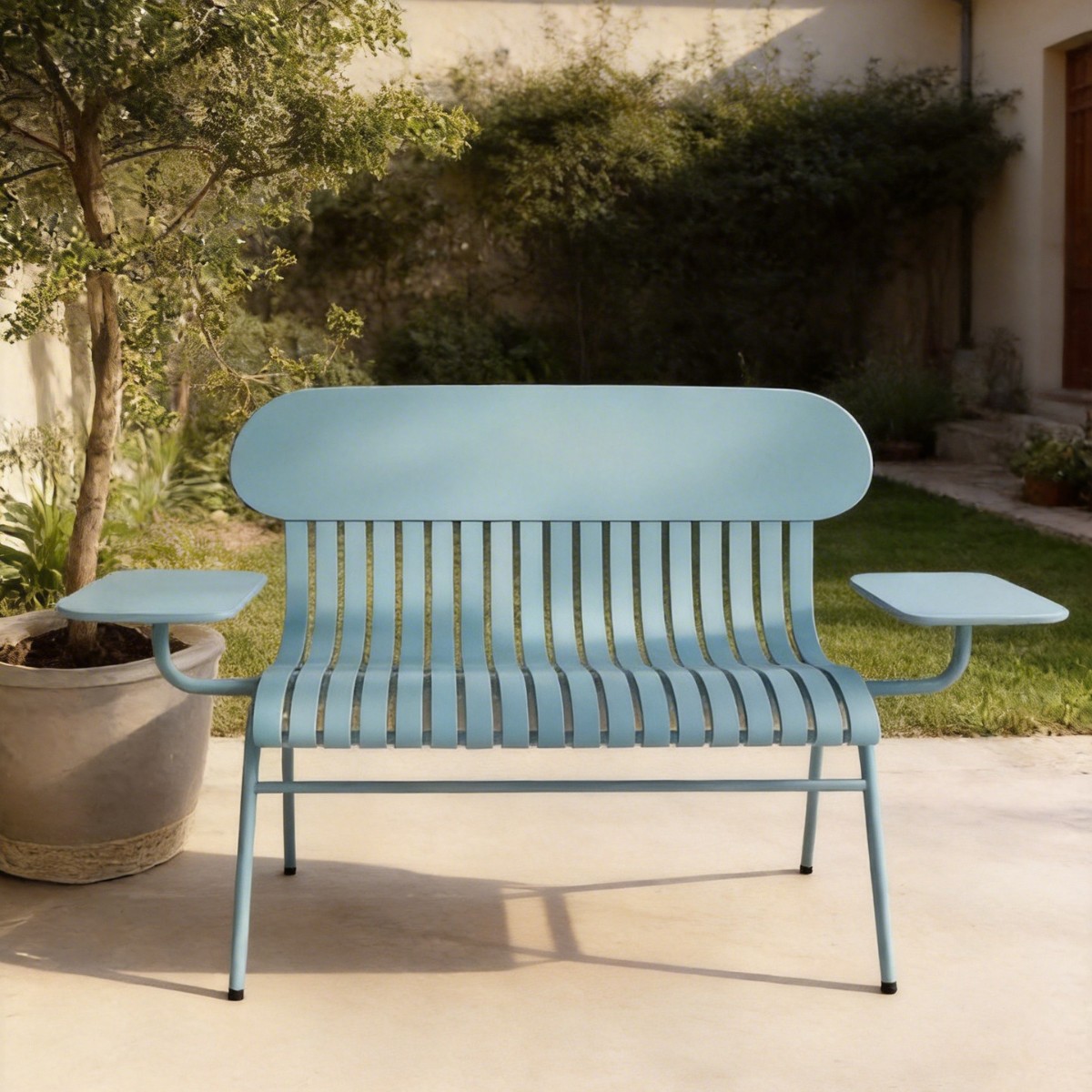 HYS Outdoor Double Chair Milk  - Coffee Tea Gardens ulasan dan harga