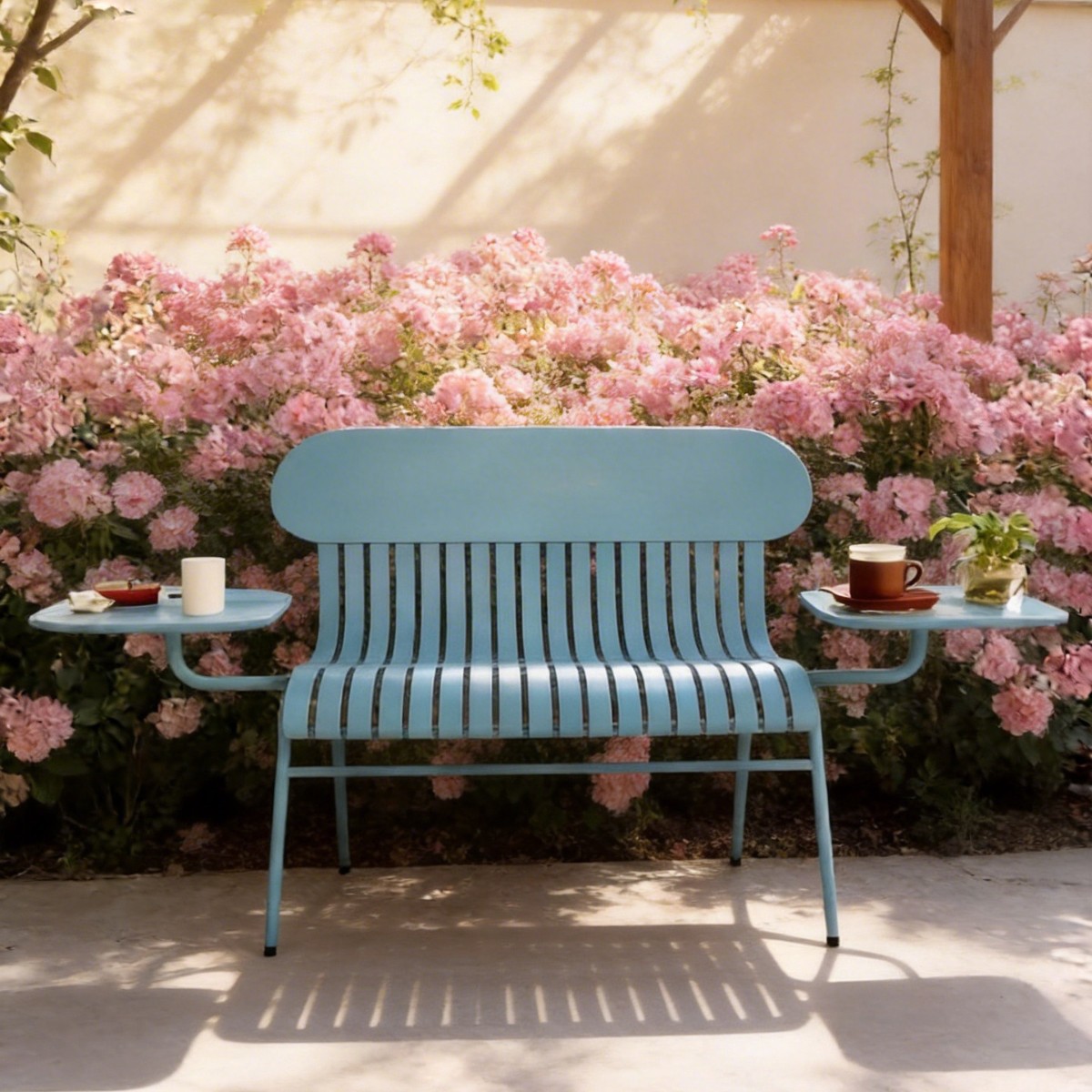 HYS Outdoor Double Chair Milk  - Coffee Tea Gardens ulasan dan harga