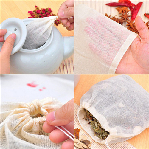 1pc/10Pcs Cotton Tea Bags Musl - Coffee Tea Spices ulasan dan harga
