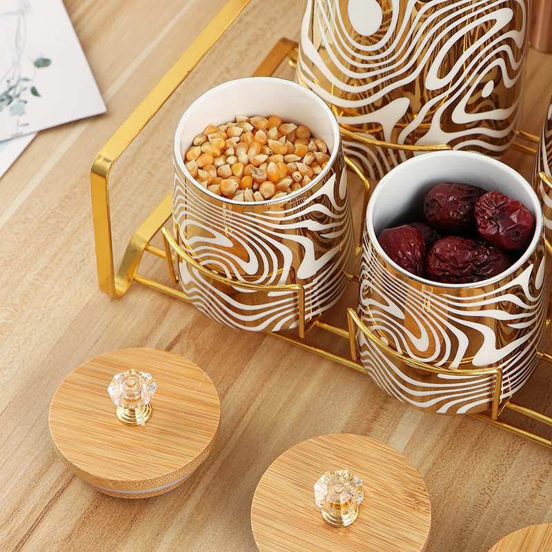 Set of 7 Color Glazed Ceramic  - Coffee Tea Canister Set ulasan dan harga