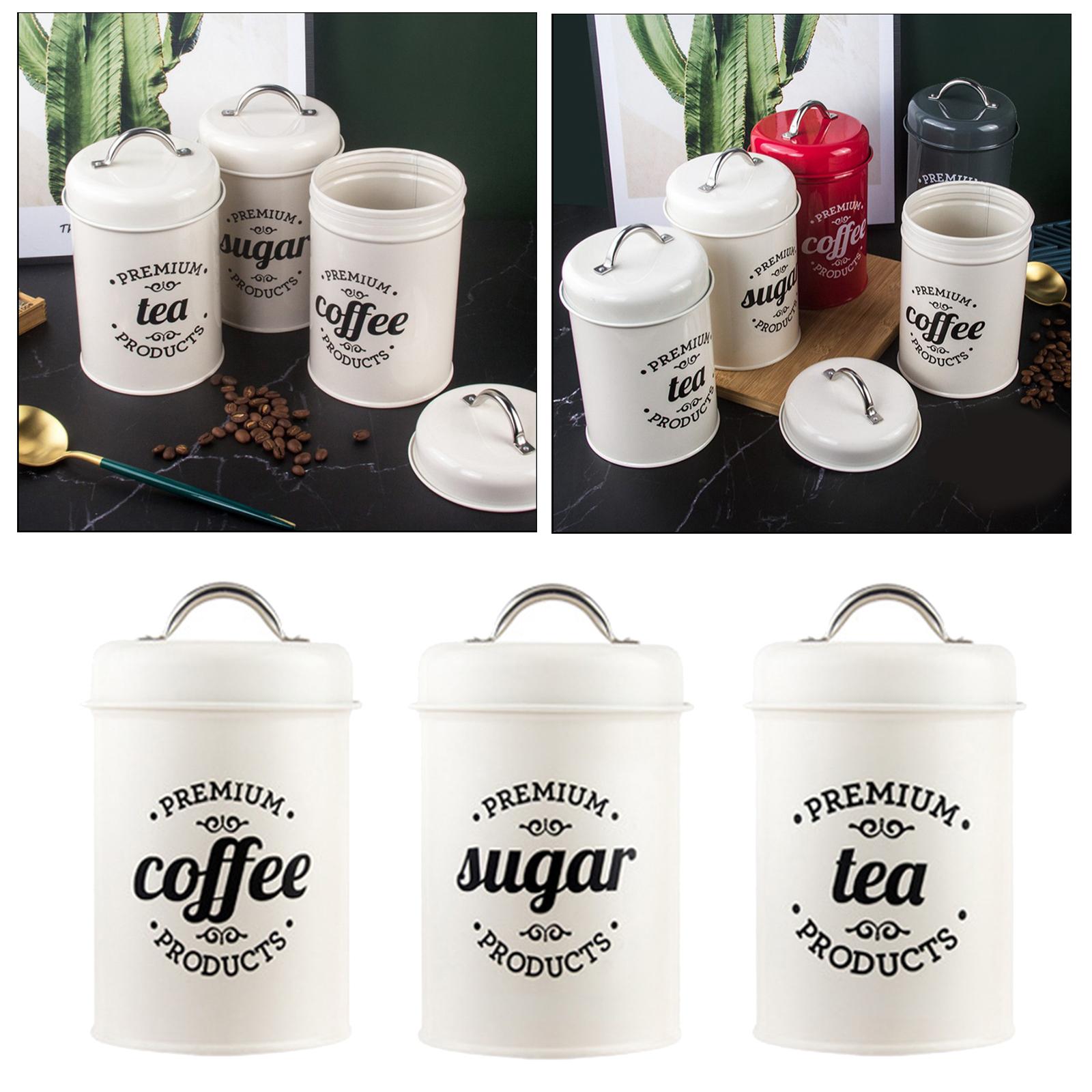Metal Kitchen Canister Set Cof - Coffee Tea Canister Set ulasan dan harga