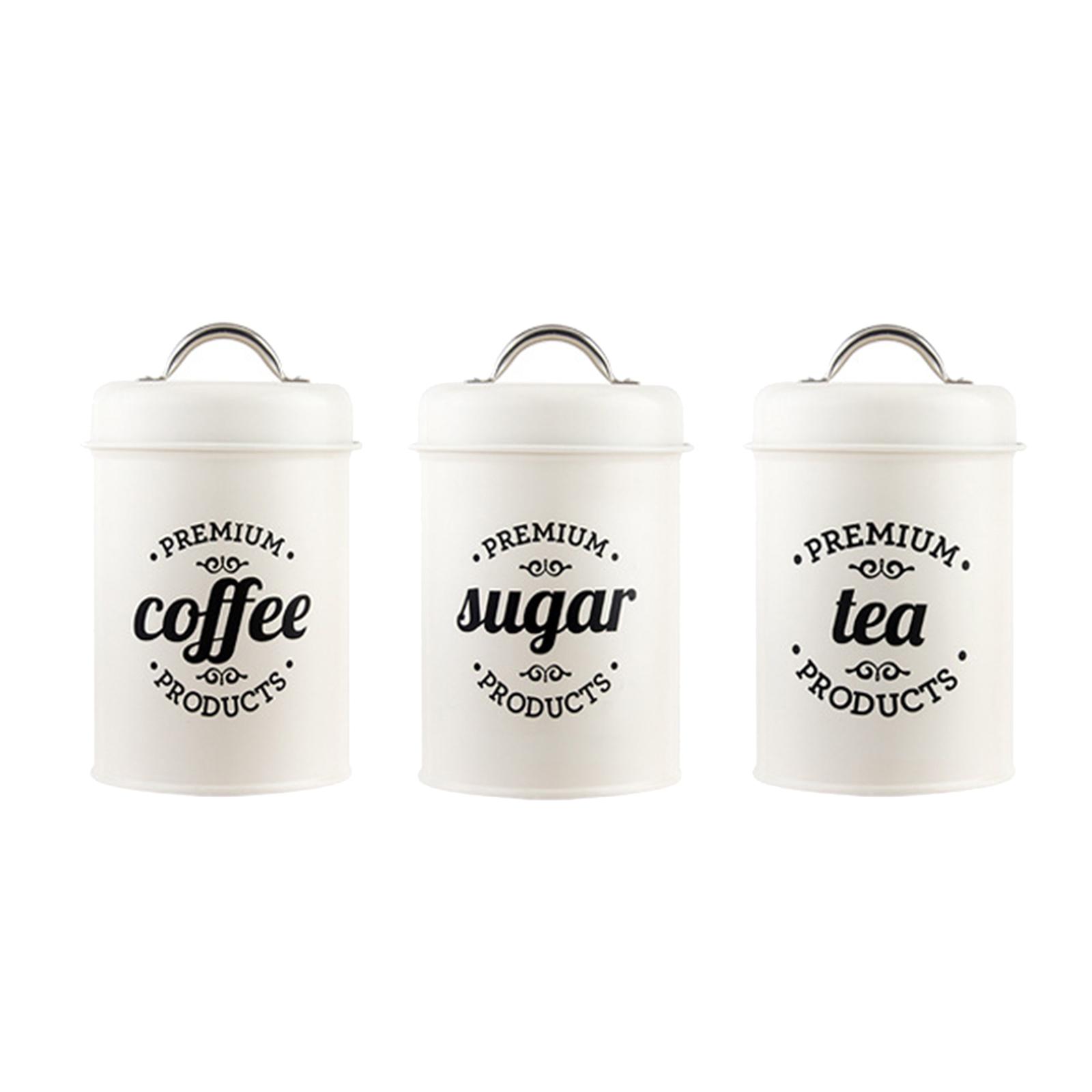 Metal Kitchen Canister Set Cof - Coffee Tea Canister Set ulasan dan harga