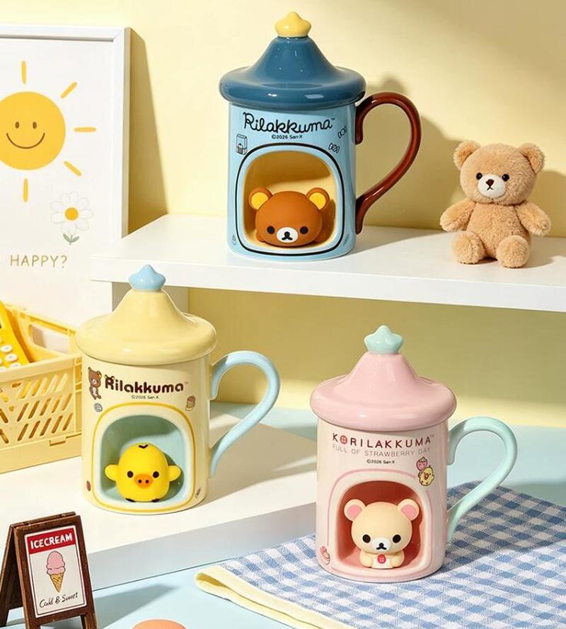 In Stock Mug Cup With Lid Cute - Good Coffee Tea ulasan dan harga